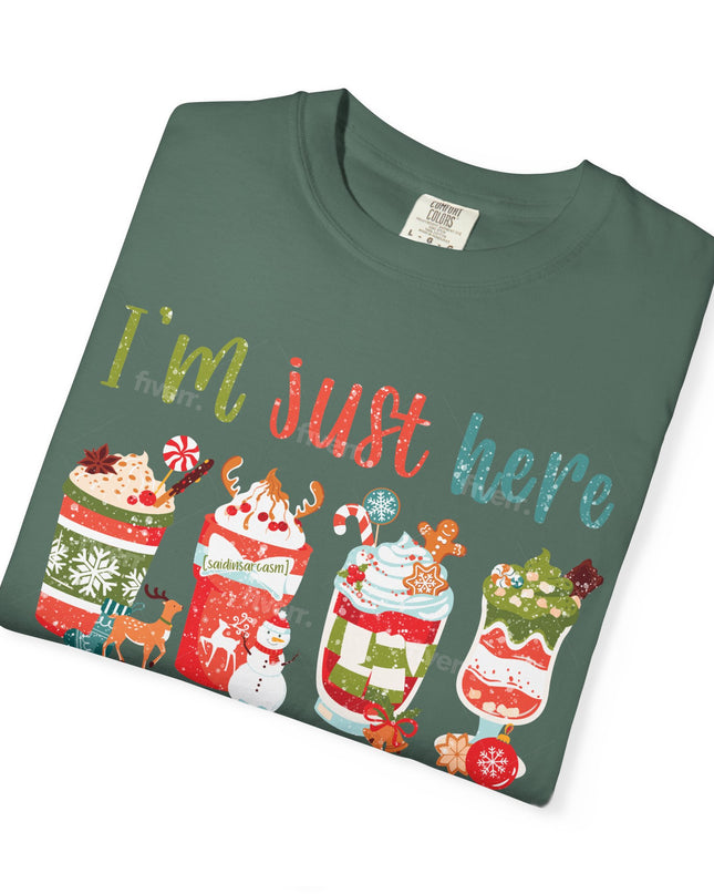 Holiday Cocoa T‑Shirt — "I'm Just Here for the Cocoa" Christmas Hot Chocolate Tee