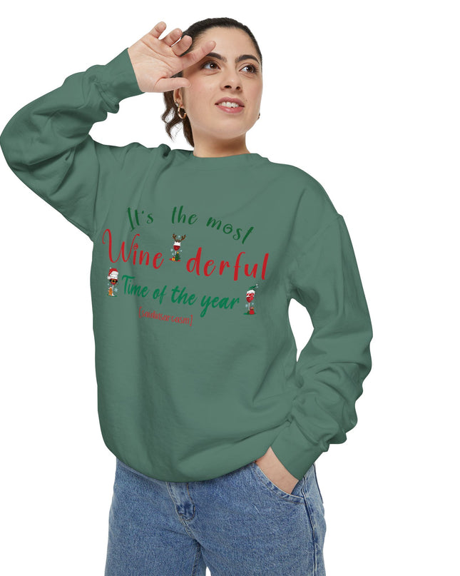 Wine-derful Time Sweatshirt — 'It's the Most Wine-derful Time of the Year' Holiday Sweatshirt