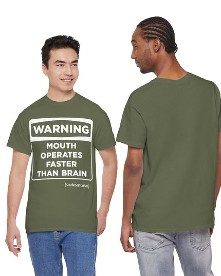 'Warning: Mouth operates faster than Brain' Shirt