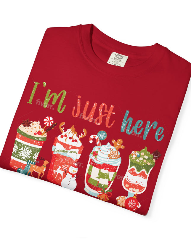 Holiday Cocoa T‑Shirt — "I'm Just Here for the Cocoa" Christmas Hot Chocolate Tee