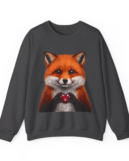 Raccoon with Red Gem Sweatshirt — Cute Mischief & Earned Treasure Crewneck