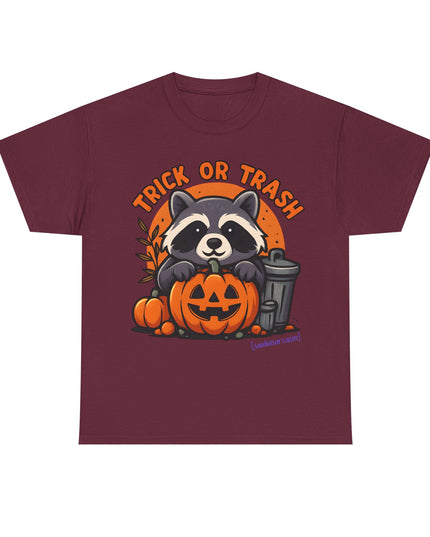 'Trick or Trash' Funny Raccoon Halloween T-Shirt