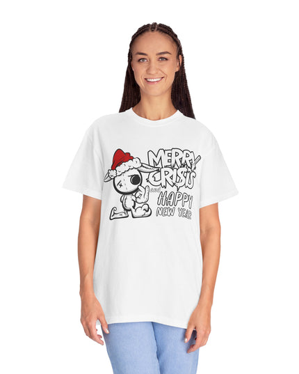 Christmas Crisis Graphic T-Shirt — 'Merry Crisis Happy New Year' Cute Santa Bear Tee