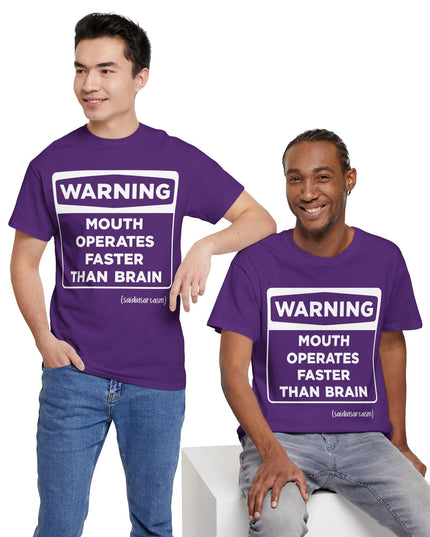 'Warning: Mouth operates faster than Brain' Shirt