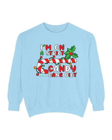 Candy Cane Diet Sweatshirt — "I’m On A Strict Candy Cane Diet" Christmas Crewneck