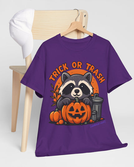 'Trick or Trash' Funny Raccoon Halloween T-Shirt
