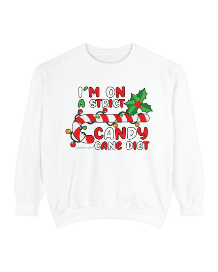 Candy Cane Diet Sweatshirt — "I’m On A Strict Candy Cane Diet" Christmas Crewneck
