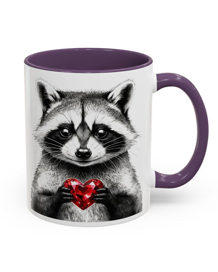 Raccoon with Red Gem Coffee Mug — Resourceful & Resilient 11/15oz