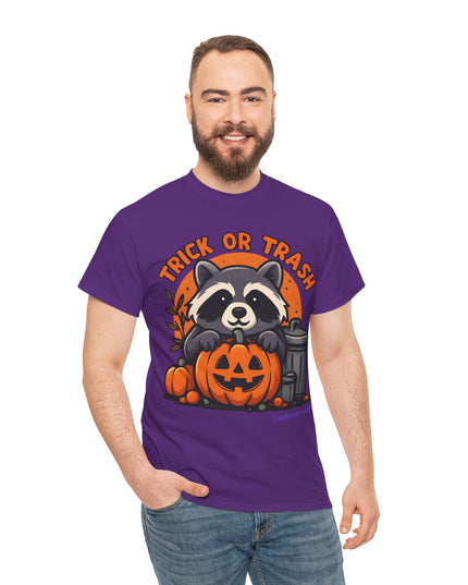'Trick or Trash' Funny Raccoon Halloween T-Shirt