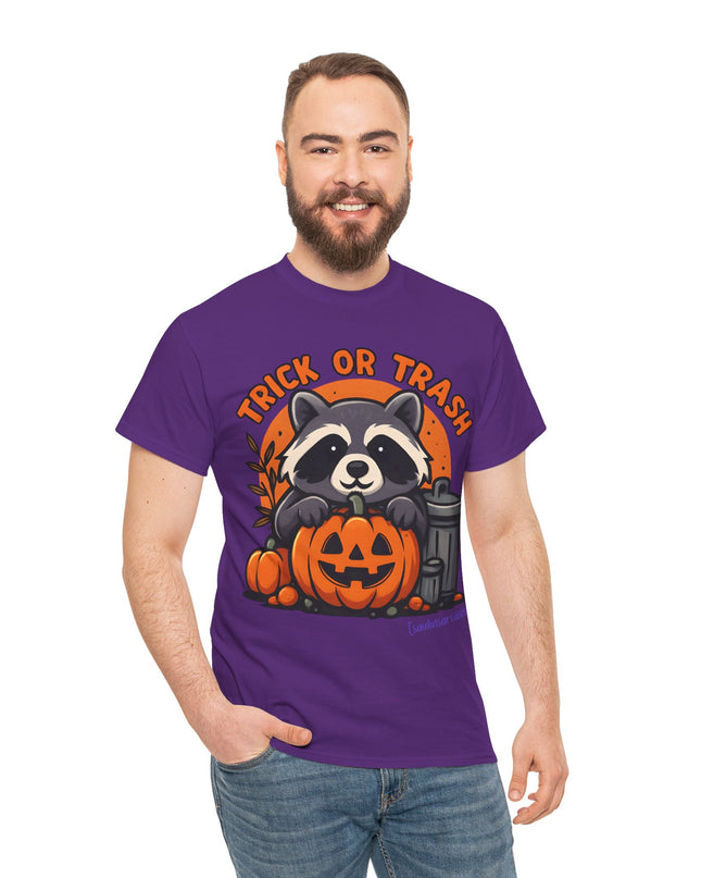 'Trick or Trash' Funny Raccoon Halloween T-Shirt