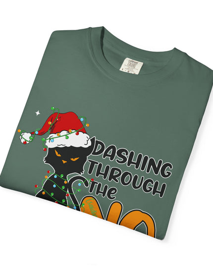 Dashing Through The No Cat Christmas T-Shirt