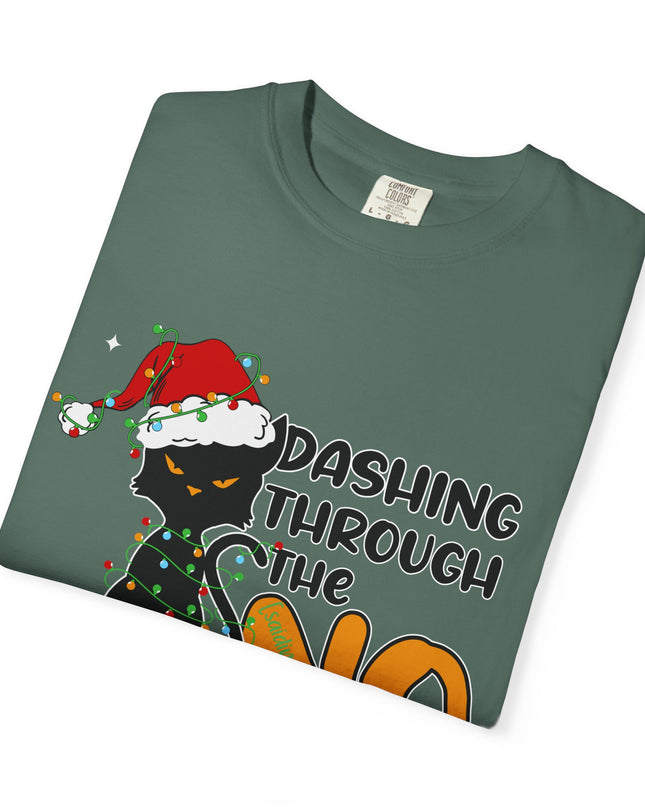 Dashing Through The No Cat Christmas T-Shirt