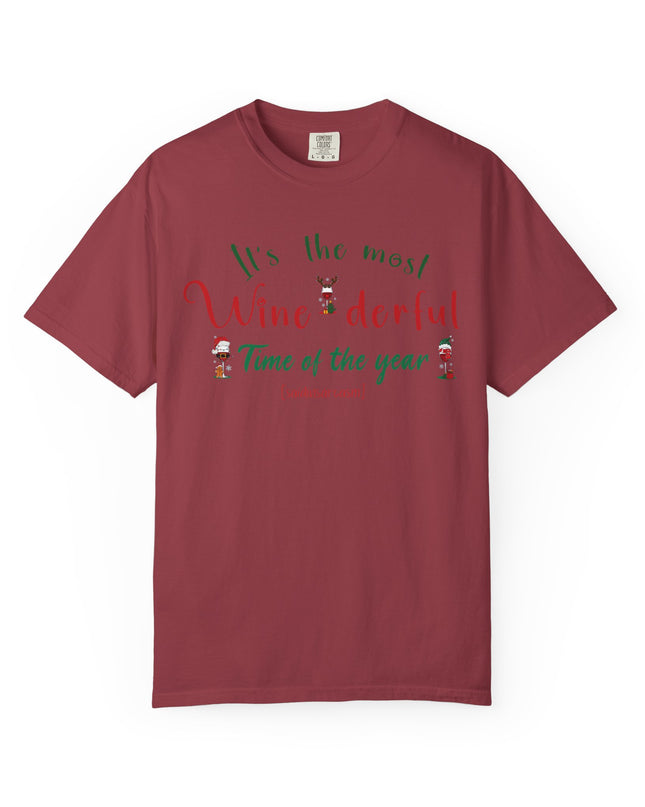 Christmas Wine T-Shirt — "Tis the Most Wine-derful Time of the Year" Holiday Tee