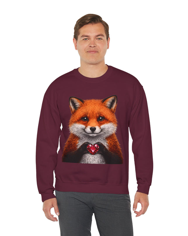 Raccoon with Red Gem Sweatshirt — Cute Mischief & Earned Treasure Crewneck