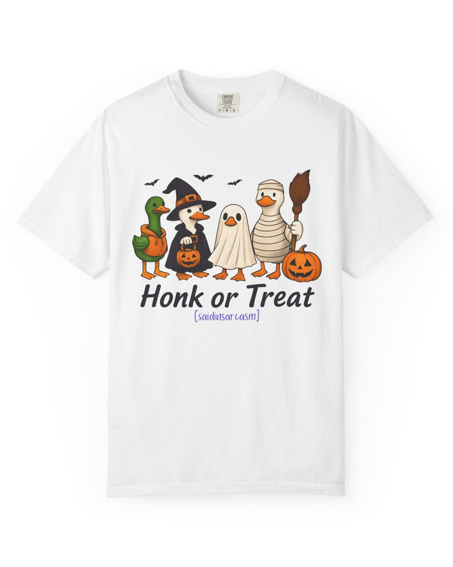 'Honk or Treat'  Funny Duck Halloween T-Shirt
