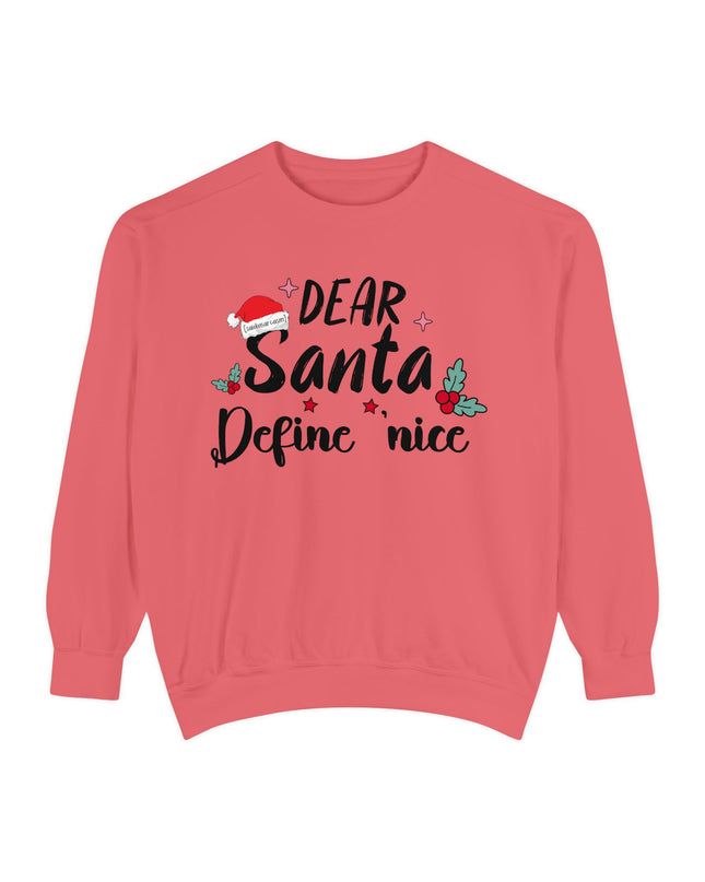 "Dear Santa Define 'Nice'" Holiday Graphic Crewneck
