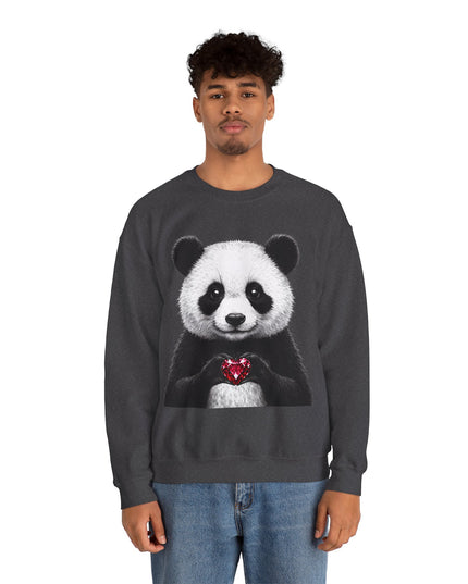 Panda Holding Red Gem Sweatshirt — Calm, Selective, Worth It