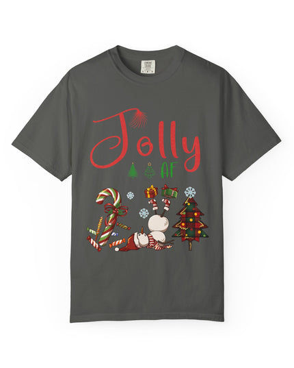 "Jolly AF" Christmas T-Shirt — Festive Holiday Graphic Tee