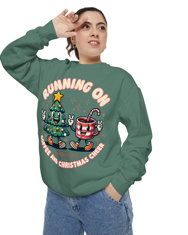 Running On Coffee & Christmas Cheer Sweat Shirt