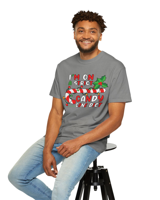 Candy Cane Diet T-Shirt — "I'm On a Strict Candy Cane Diet" Christmas Tee