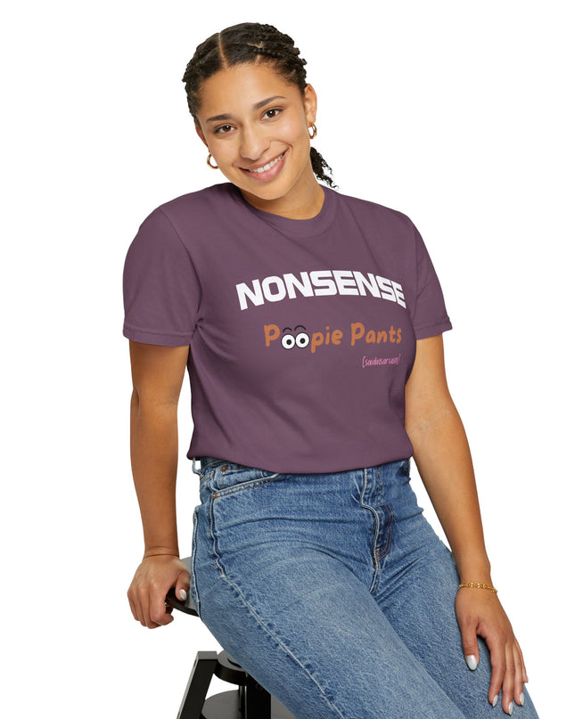 'Nonsense Poopie Pants' - Optimism Fueled, Nonsense Free-Playful Humor T-Shirt, Nonsense, Funny Gift for Kids, Unisex Casual Wear, Perfect for Birthdays, Parties, or Everyday Fun