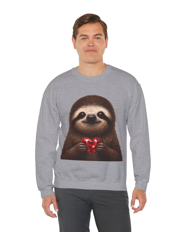 Sloth & Red Gem Crewneck — Intentional, Steady Sweatshirt