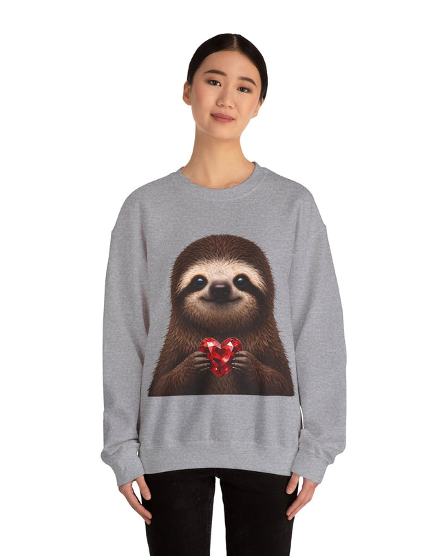 Sloth & Red Gem Crewneck — Intentional, Steady Sweatshirt