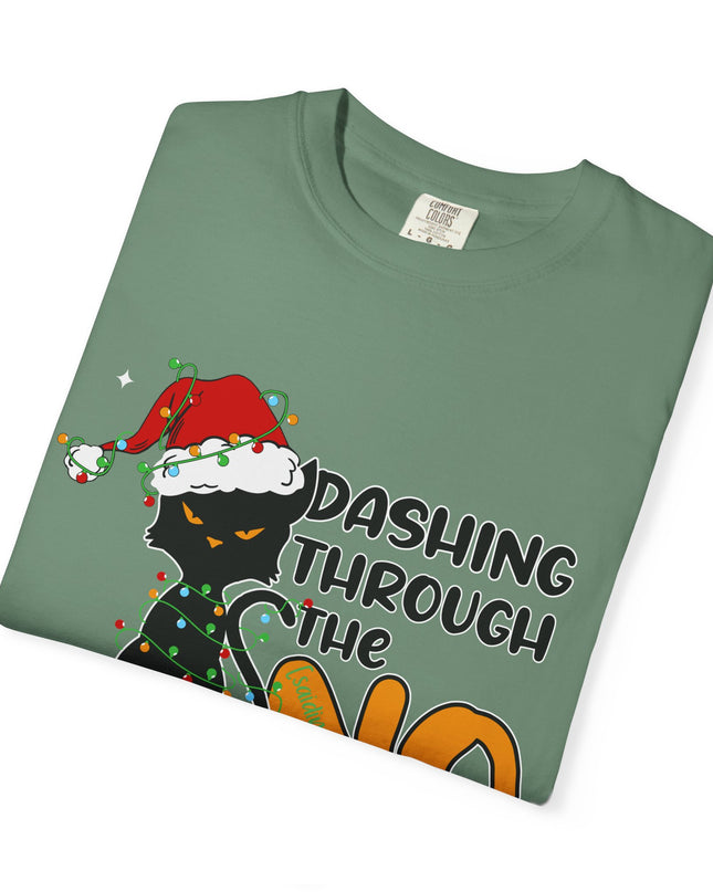 Dashing Through The No Cat Christmas T-Shirt