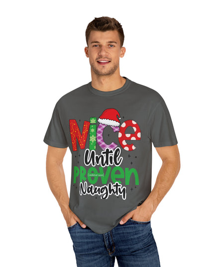 Nice Until Proven Naughty Christmas T-Shirt