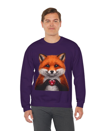Raccoon with Red Gem Sweatshirt — Cute Mischief & Earned Treasure Crewneck