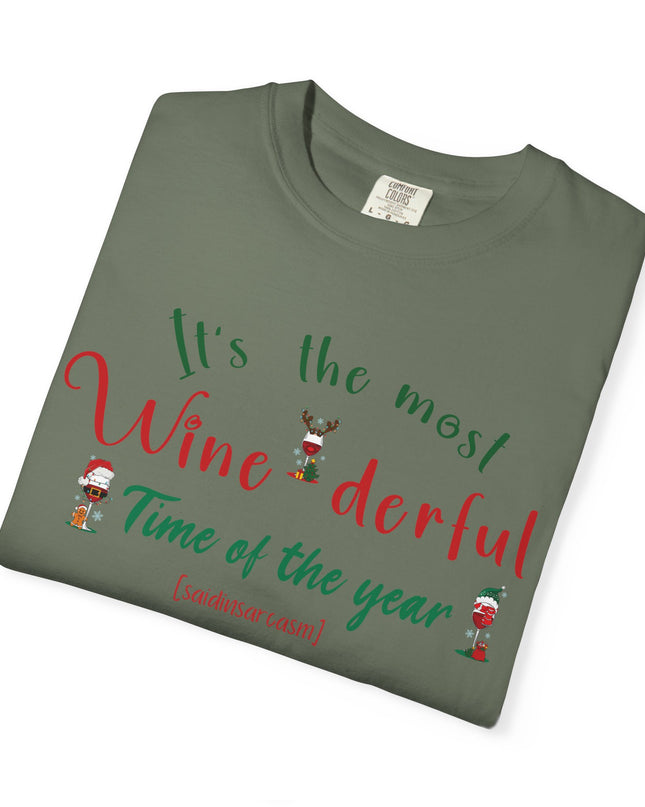 Christmas Wine T-Shirt — "Tis the Most Wine-derful Time of the Year" Holiday Tee