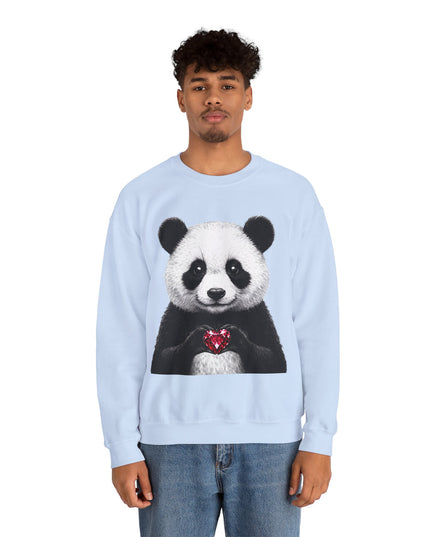 Panda Holding Red Gem Sweatshirt — Calm, Selective, Worth It