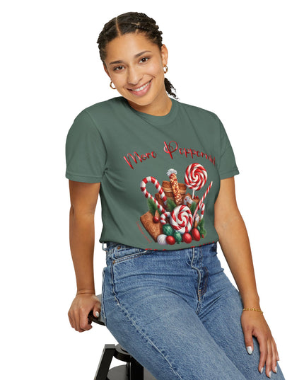 Peppermint Candy Christmas T-Shirt — "More Peppermint, Less Drama" Holiday Tee