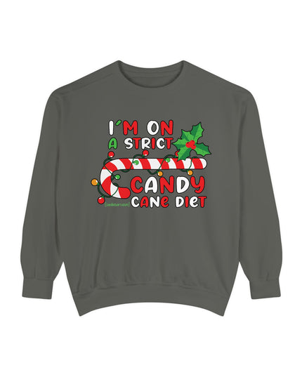 Candy Cane Diet Sweatshirt — "I’m On A Strict Candy Cane Diet" Christmas Crewneck