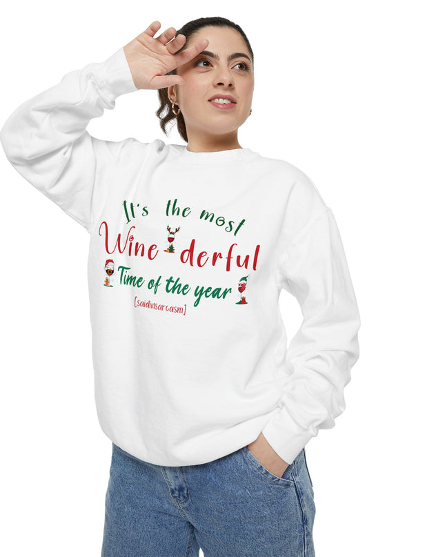Wine-derful Time Sweatshirt — 'It's the Most Wine-derful Time of the Year' Holiday Sweatshirt