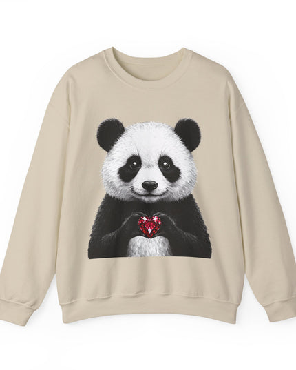 Panda Holding Red Gem Sweatshirt — Calm, Selective, Worth It
