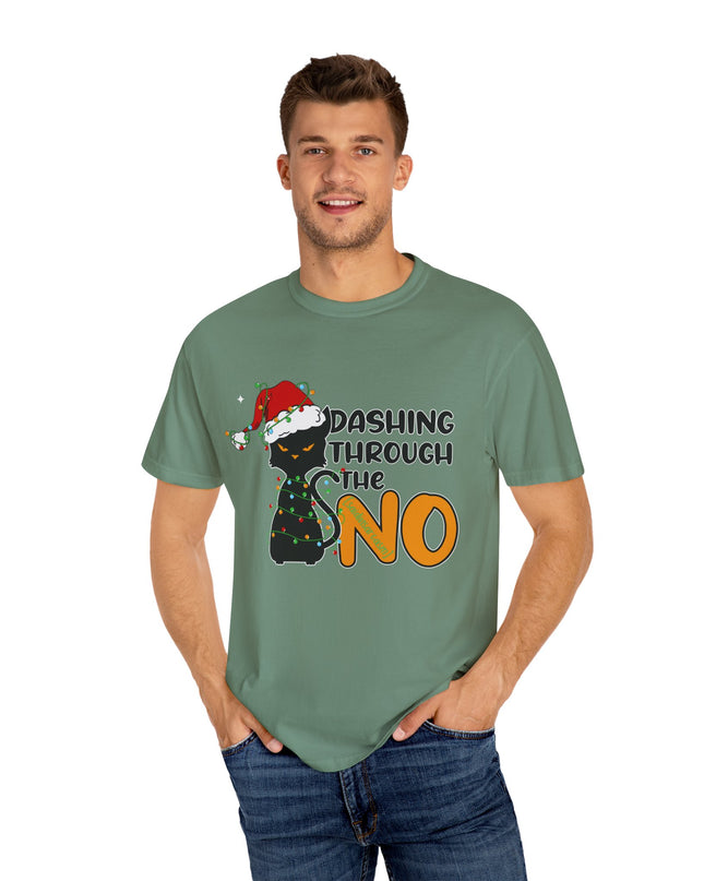 Dashing Through The No Cat Christmas T-Shirt