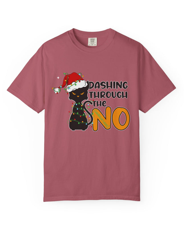 Dashing Through The No Cat Christmas T-Shirt