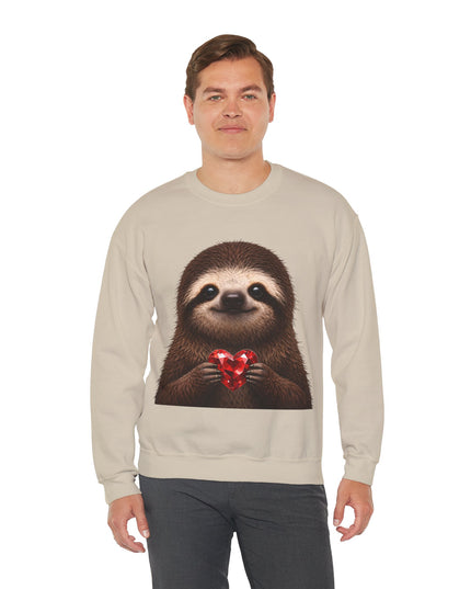 Sloth & Red Gem Crewneck — Intentional, Steady Sweatshirt