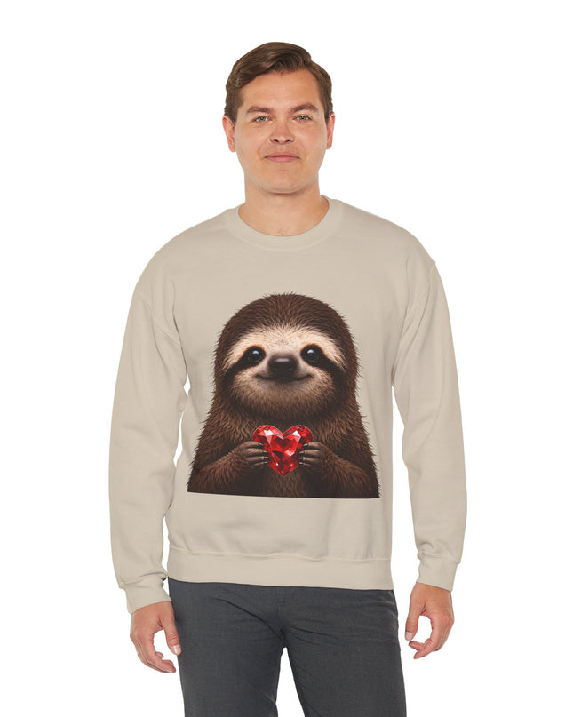 Sloth & Red Gem Crewneck — Intentional, Steady Sweatshirt
