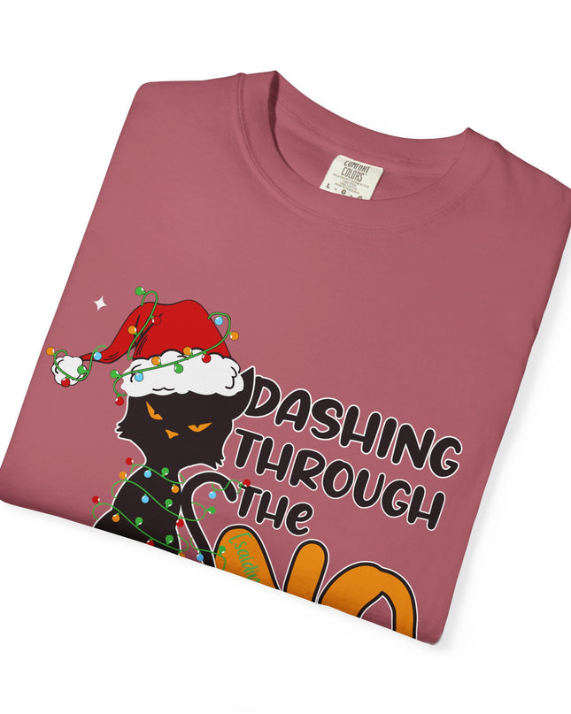 Dashing Through The No Cat Christmas T-Shirt