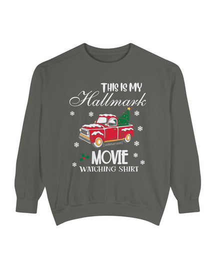 Christmas Movie Watching Sweatshirt — "This Is My Hallmark Movie Watching Shirt" Vintage Truck Holiday Sweater