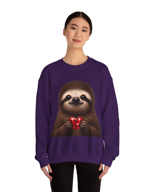 Sloth & Red Gem Crewneck — Intentional, Steady Sweatshirt