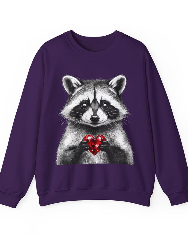 Raccoon with Red Gem Sweatshirt — Resourceful, Resilient & Worth It