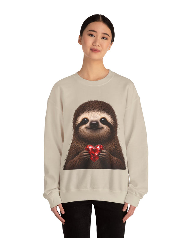Sloth & Red Gem Crewneck — Intentional, Steady Sweatshirt