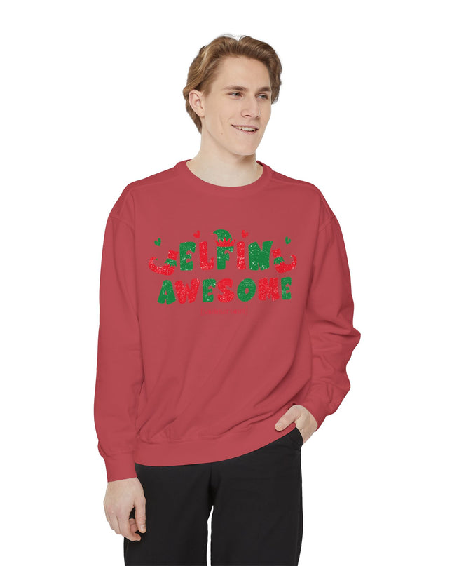 'Elfing Awesome' Sweatshirt — Funny Christmas Holiday Crewneck