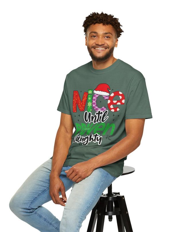 Nice Until Proven Naughty Christmas T-Shirt