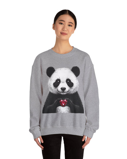 Panda Holding Red Gem Sweatshirt — Calm, Selective, Worth It