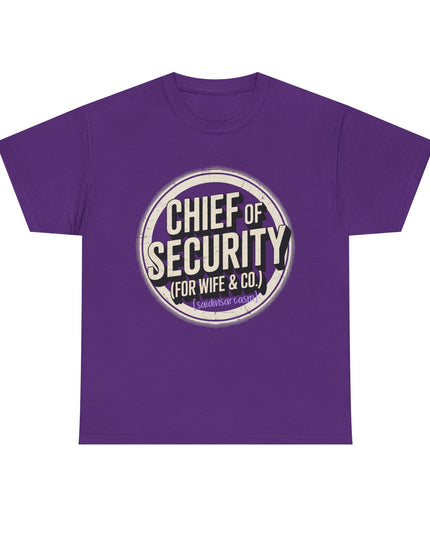 'Chief of Security' Unisex Tee - Funny Gift for Husband, Great for Father's Day, Casual Tee, Couples Apparel, Everyday Wear