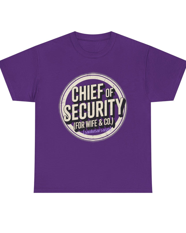 'Chief of Security' Unisex Tee - Funny Gift for Husband, Great for Father's Day, Casual Tee, Couples Apparel, Everyday Wear